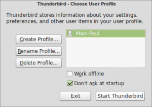 New Thunderbird Profile